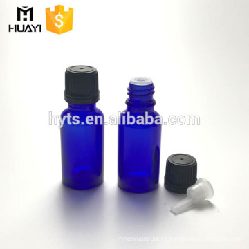 20ml cobalt blue color glass essential oil bottle with cap